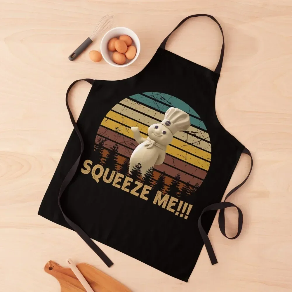 

Squeeze Me!!!! - Funny Doughboy Mascot Pillsbury Apron Custom Camping Apron