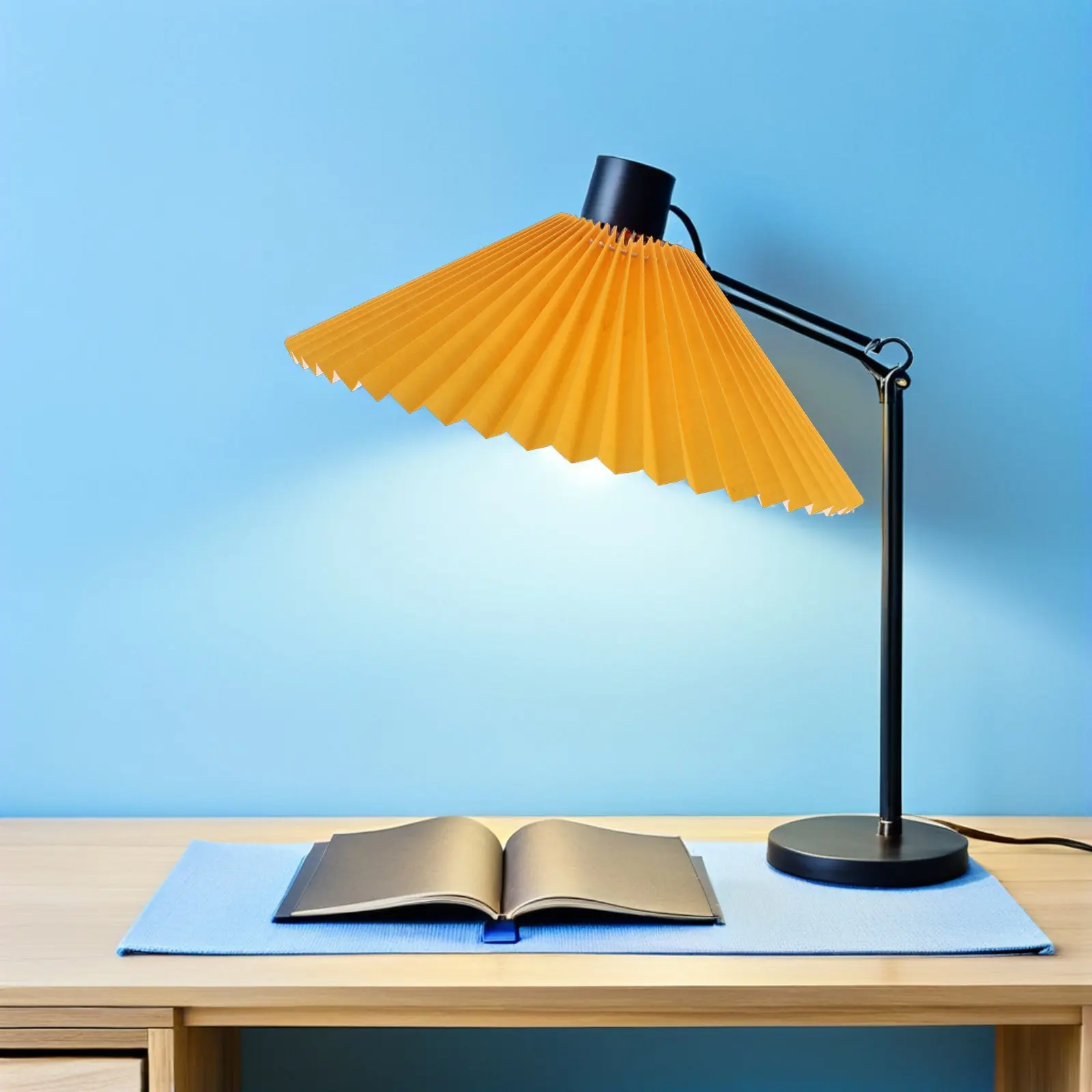 Modern Pleated Bell Lampshade Sage Green Fabric Lamp Shade for Living Room Bedroom Pendant Wall Lights Table Floor Bedside Lamps