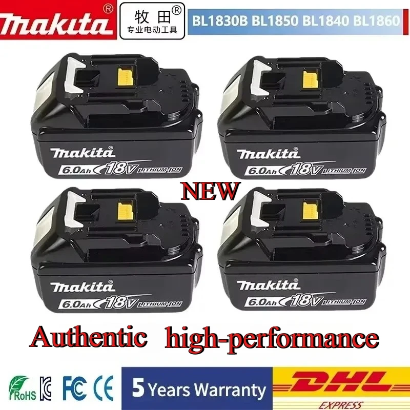 

100% Original Makita 18V Battery 6Ah BL1850B Lithium ion Genuine Makita 18V Battery BL1850 BL1860 BL1860B BL1840B Tool battery