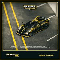 PreSale TW 1:64 Pagani Huayra R Matt Black Silver Diecast Car Model Collection Miniature Toy Tarmac Works
