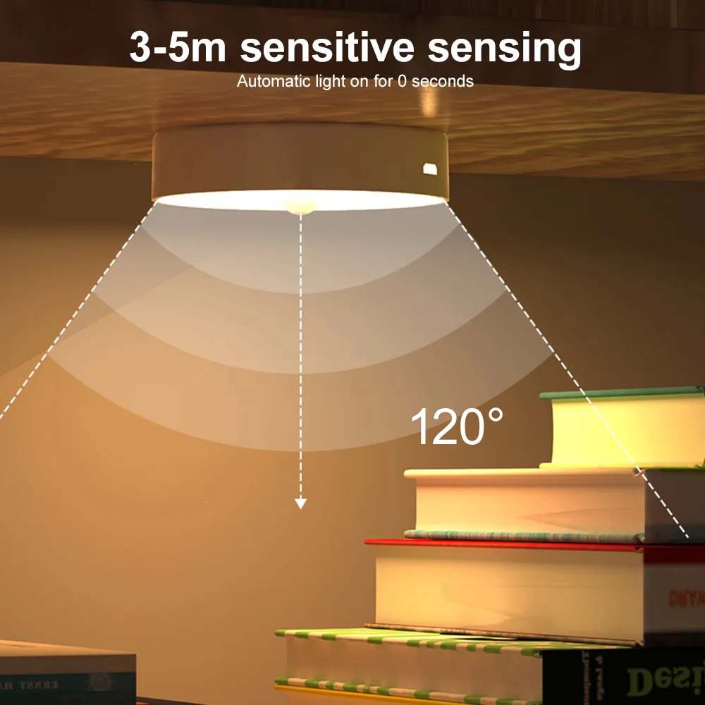 モーションセンサー付きLEDライト,USB充電式,キッチン,寝室,階段,クローゼットの廊下に最適