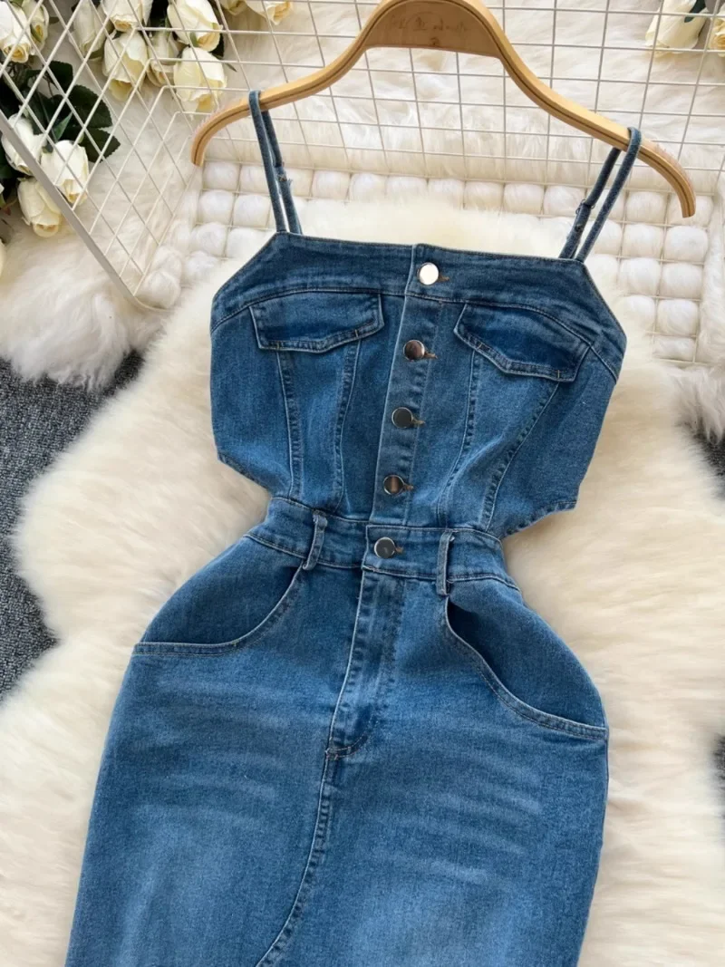 sexy denim dress women SHEIN SXY Sexy Women's Denim Dress For Party & Outing