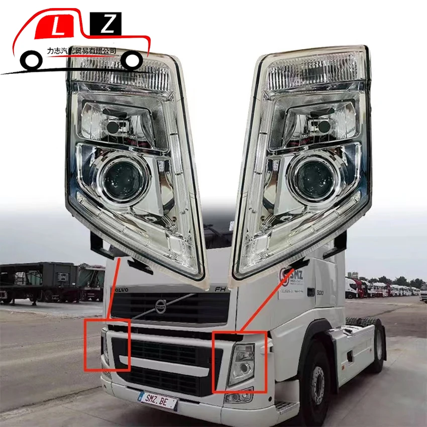 Lampa czołowa dla volvo FH13 FH16 FM500 FH500 do ciężarówek lampa czołowa E zatwierdzić 21035537 21035638