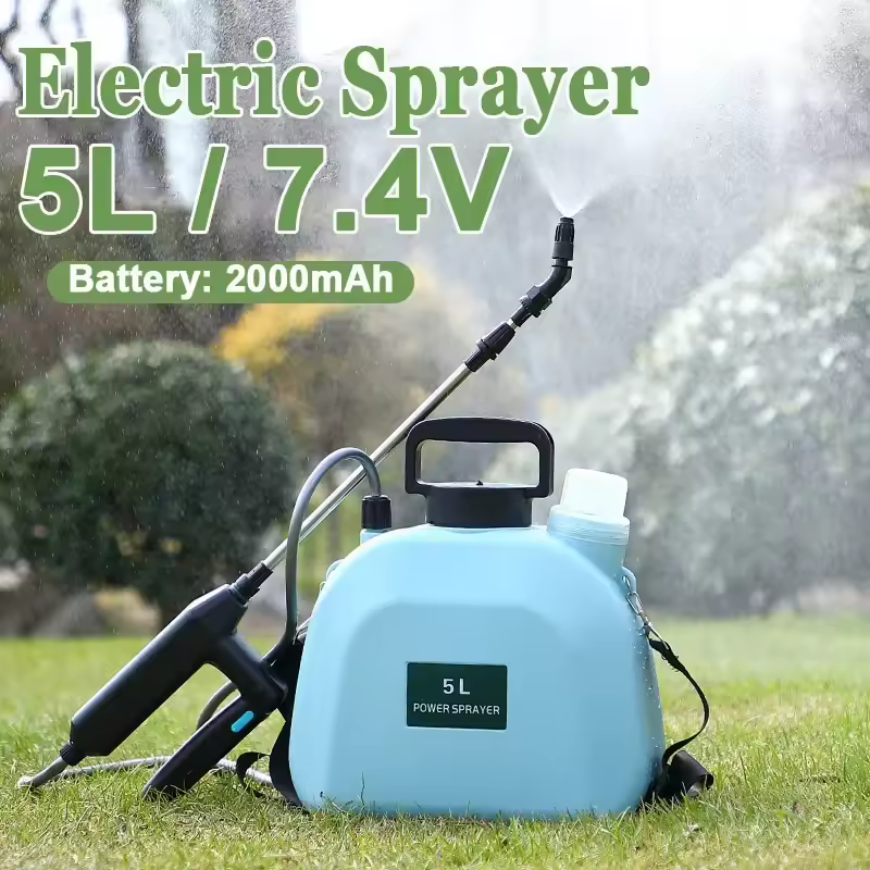 Gardens Electric Sprayer 7.4V 2000mAh Battery Sprayer With 3Pcs Nozzles Shoulder Automatic Atomization Watering Flowers Tools