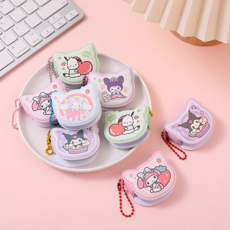 Cartoon Sanrio Decompression Notebook Hellokitty Kuromi Cinnamoroll Cute Pendant Portable Pocket Book Student Stationery Gift