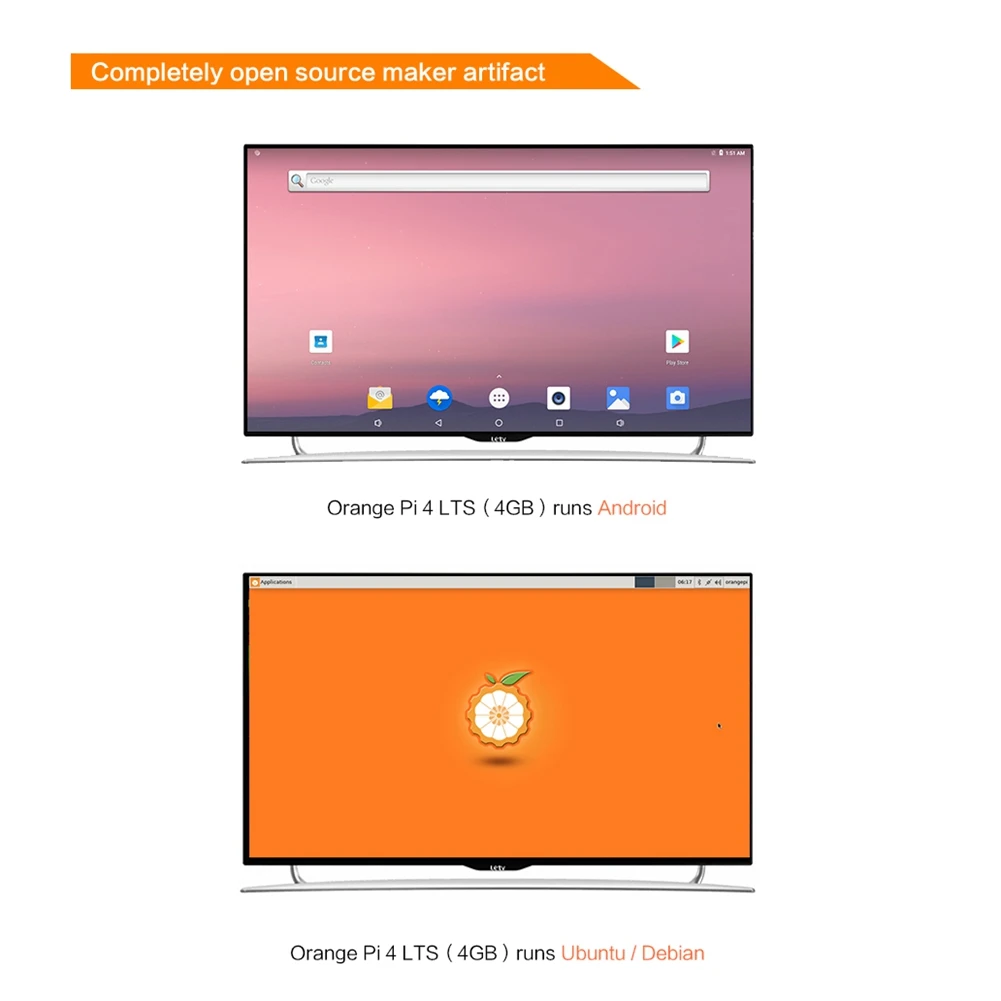 Para Orange Pi 4 LTS 4GB LPDDR4 16GB EMMC Rockchip RK3399 Wifi + BT5.0 Gigabit Ethernet Placa de desarrollo disipadores de calor
