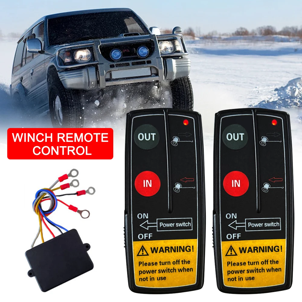 24V 12V Universal Recovery Wireless Electric Digital Winch Remote Control for t.u.k.Jeep ATV SUV Handset Switch Controller