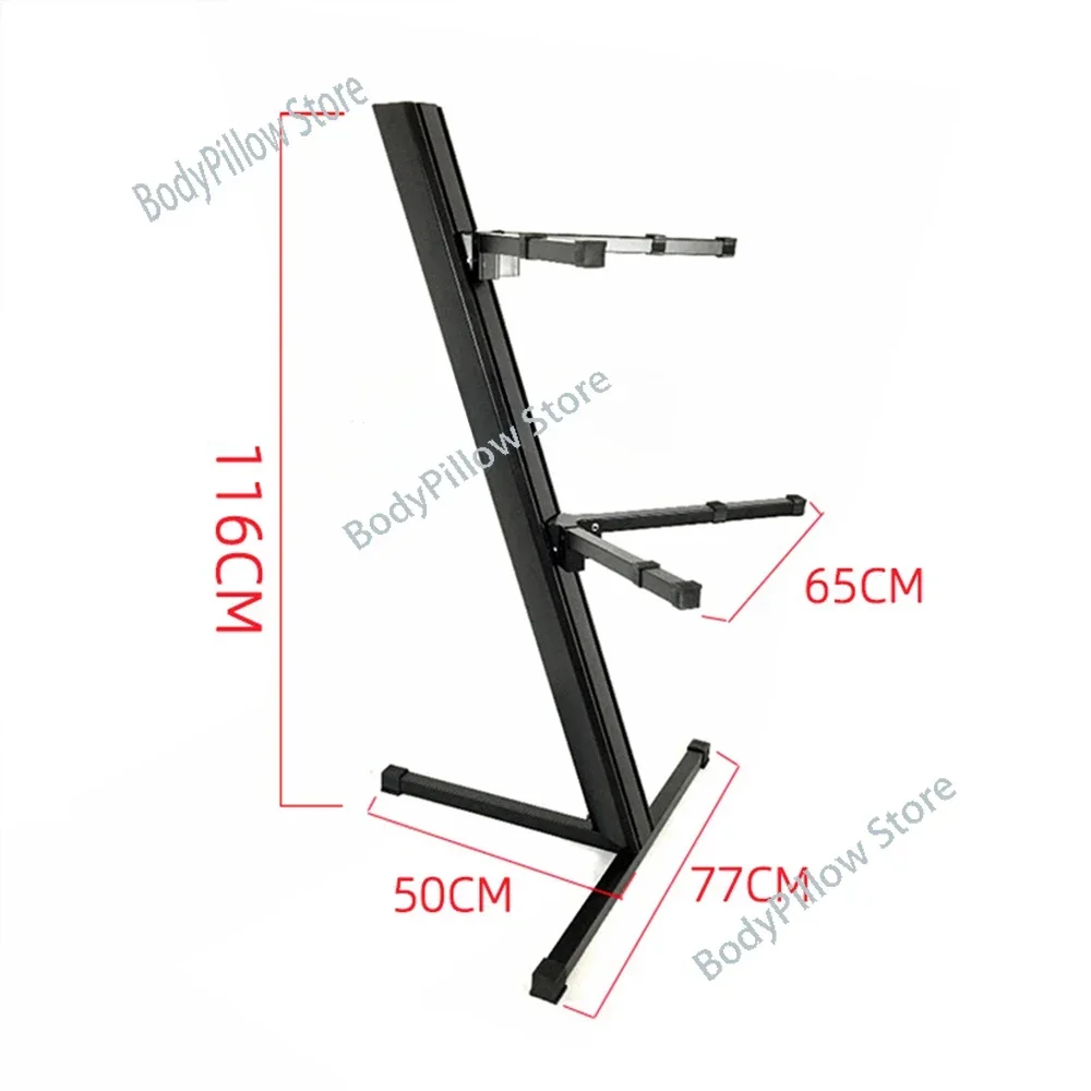 Keyboard Instrument Electronic Keyboard Display Stand Three-layer Metal Bracket Synthesizer Steel Stand Height Adjustable