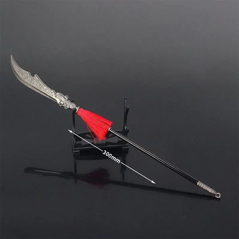 30cm Yang Warrior Film Peripherals Yang Ye Qinglong Glaive Knife Toy Sword All Metal Crafts Collections Ornaments Model