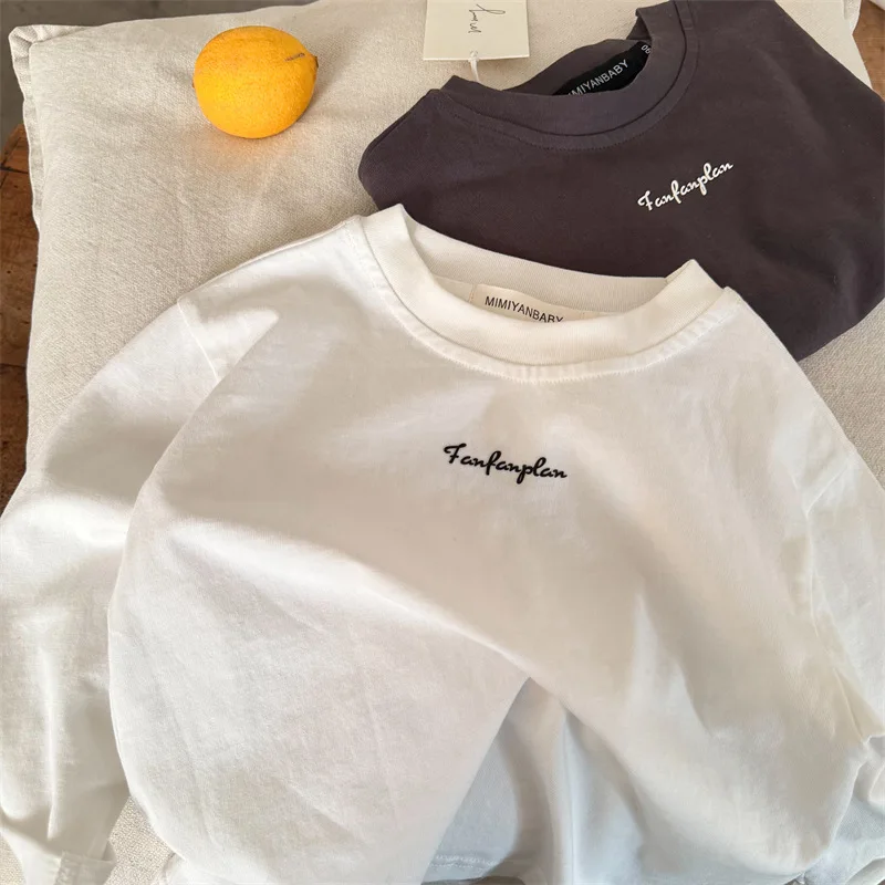 

Children's Base Shirt 2026 Spring Autumn New Boys and Girls Solid Color Base All-match Fashion Shirt