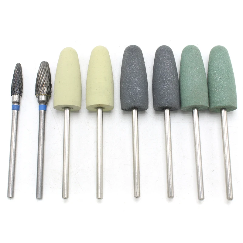 8Pcs/set Dental Resin Base Acrylic Polishing Burs Kit Drill Polisher Rotary Dentista Tool Dental Lab Instrument