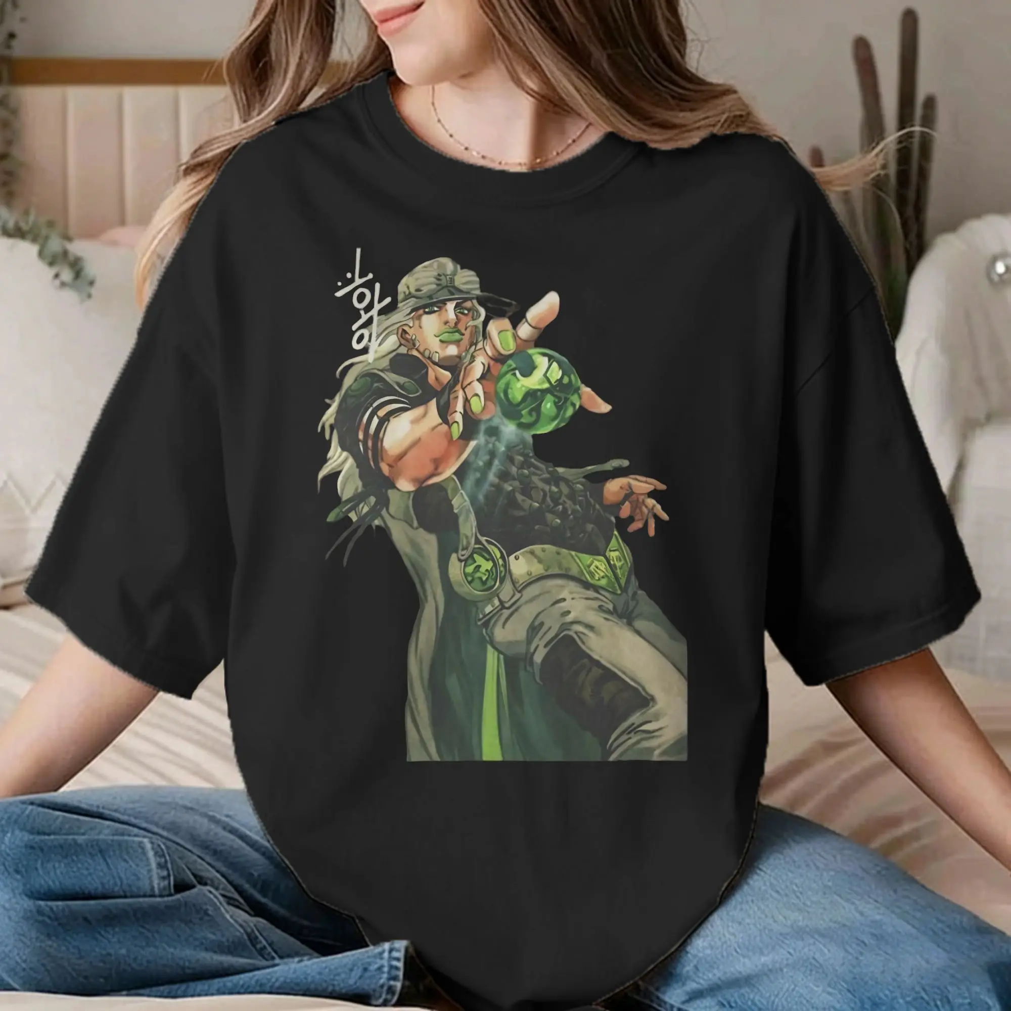 Gyro Zeppeli T Shirt Men Women Cotton Casual T-Shirts Round Neck JoJos Anime  Tees Short Sleeve Tops Gift Idea