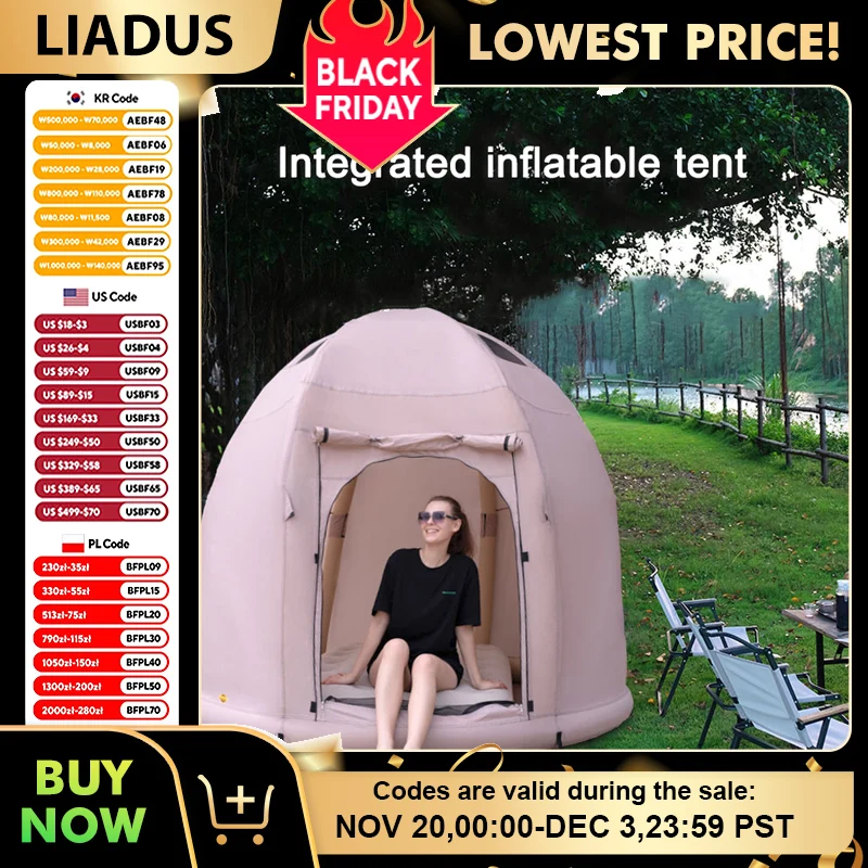 

Inflatable Tent Air 3 ~ 4 People One-touch Outdoor Camping Waterproof Tent 4 ~ 5 People Shelter Ultralight Automatic Foliding