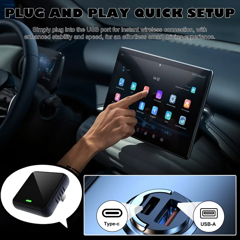 Wireless Box CP030-1 Original Car Wired To Wireless CarPlay Car-Mounted Interconnect Box 1GB