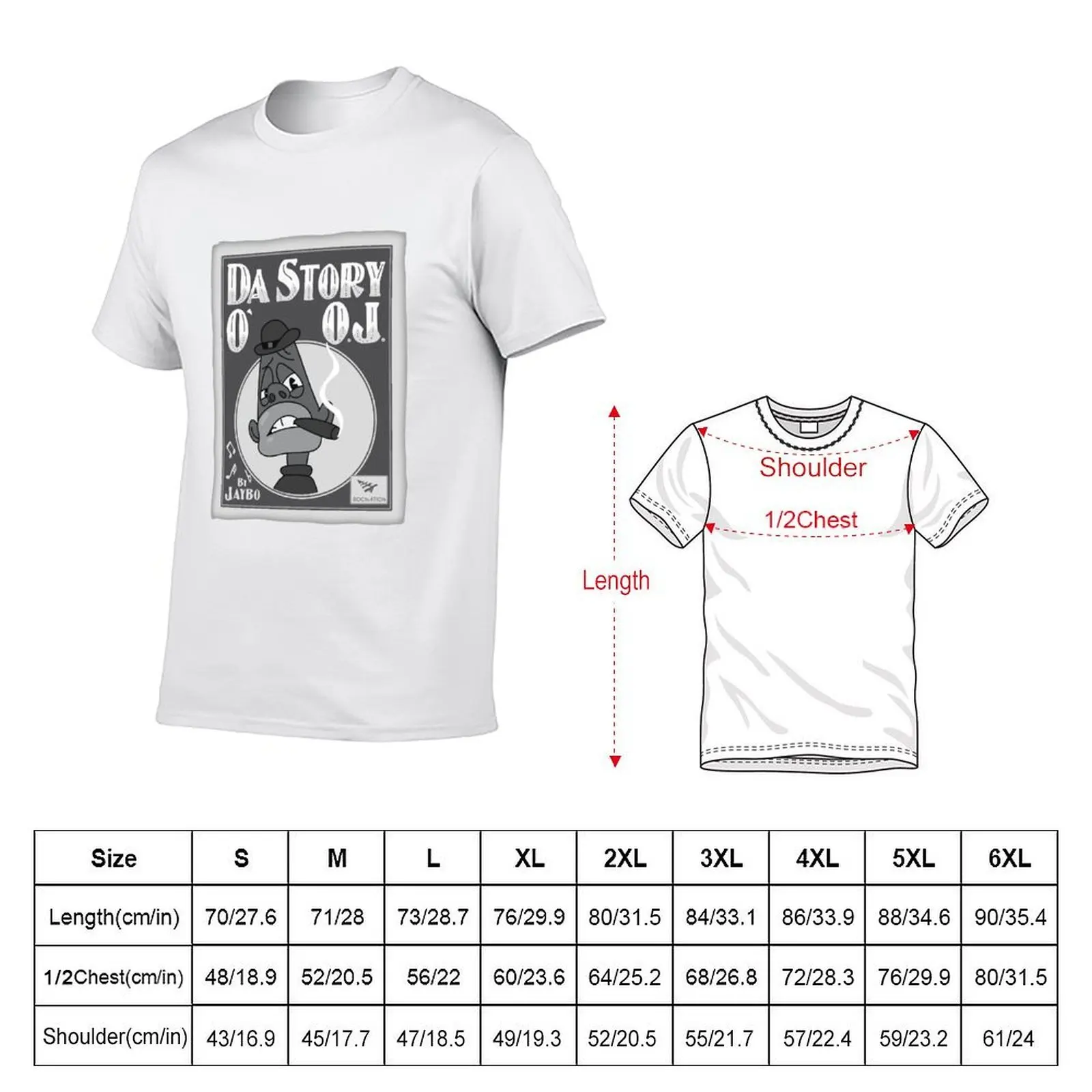 Da Story O' O.J. Stamp T-Shirt essential t shirt t shirts for man cotton T-Shirt