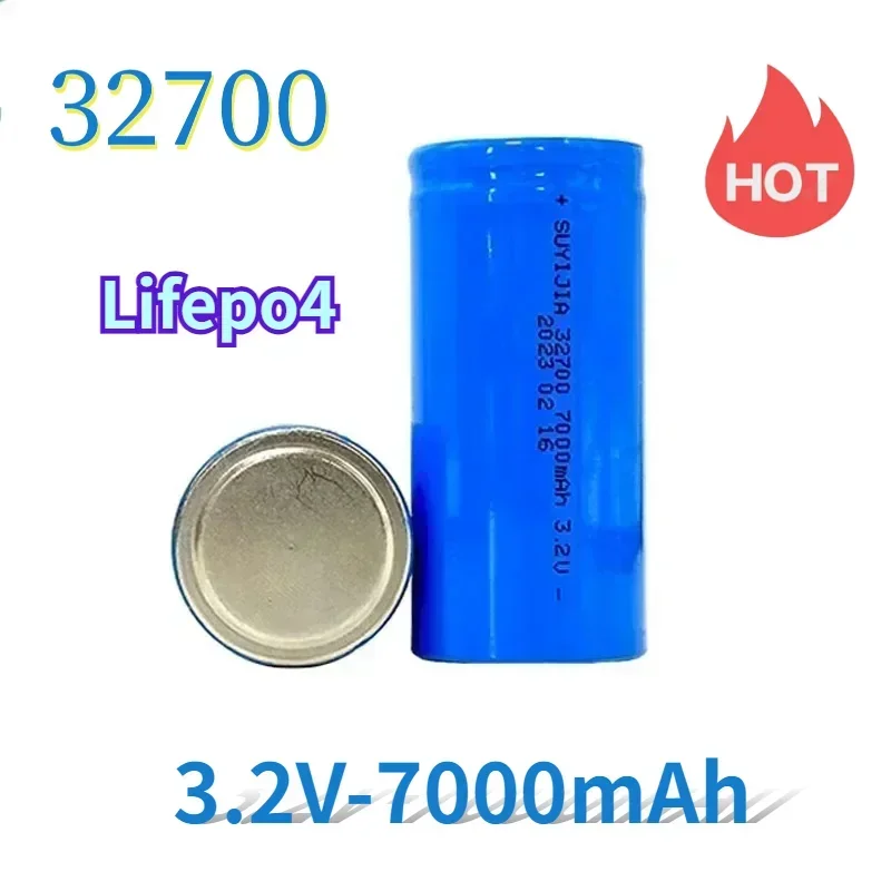 

32700 LiFePO4 Battery 3.2V 7000mAh Rechargeable Lithium Iron Phosphate Battery for Solar/E-bike/EV/Energy Storage 4000+ Cycles