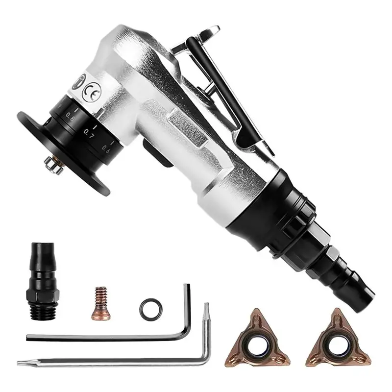 

SYW-2 In 1 Mini Air Chamfering Tool, 5-Adjustment Pneumatic Chamfering, 45 Degree External Chamfer Tool For Edge Deburring