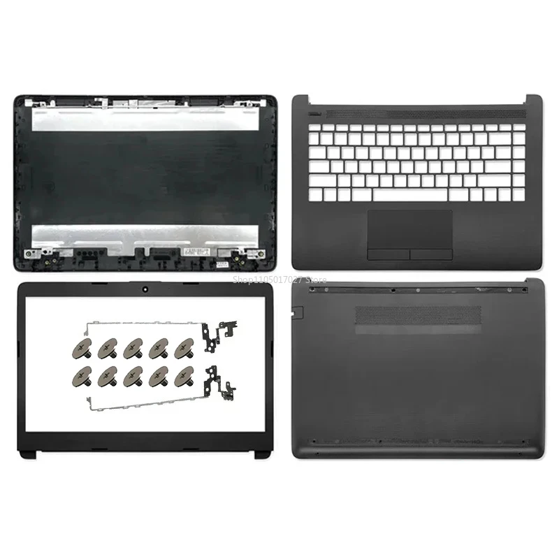Novo caso do portátil para hp 14-ck 14-cm 14-dg 14q-cs 240 g7 245 246 g7 lcd capa traseira/moldura/dobradiças/apoio para as mãos/caixa inferior preto 14"