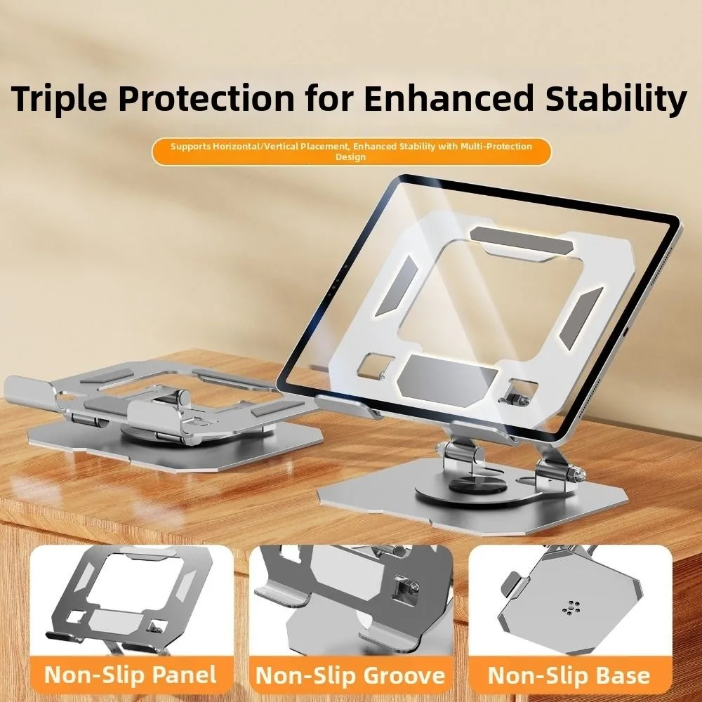 

360° Rotation Tablet Stand Adjustable Anti Slip Laptop Support Bracket Durable Space-saving Tablet Riser School Office Supplies