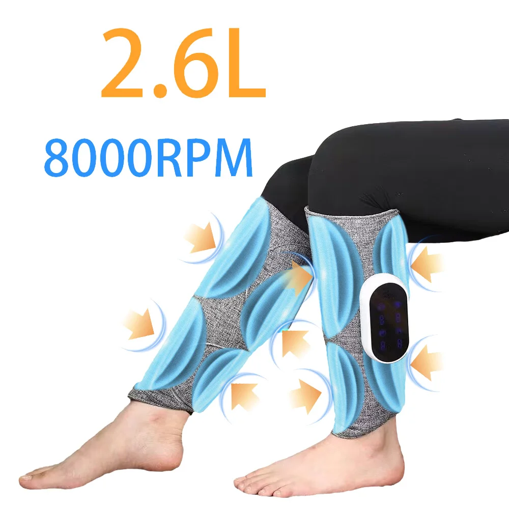 

Oem 2024 Wireless Cordless Blood Circulation Heating Portable Air Compression Wide Calf Boot Massager With Deep Relax