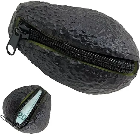 

Avocado Coin Purse Pouch Realistic Looking Avocado Decorations Artificial Handbag Card Case With Zipper Coin Pocket Holder Bag