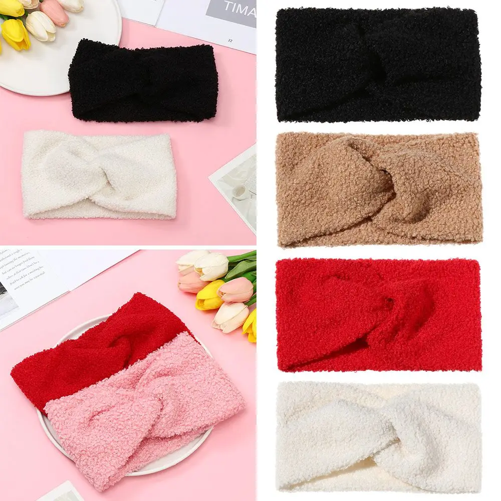 Fashion Hair Accessories Autumn Winter Cross Hairband Warmer Turbans Twisted Knot Headband Ladies Cashmere Turban