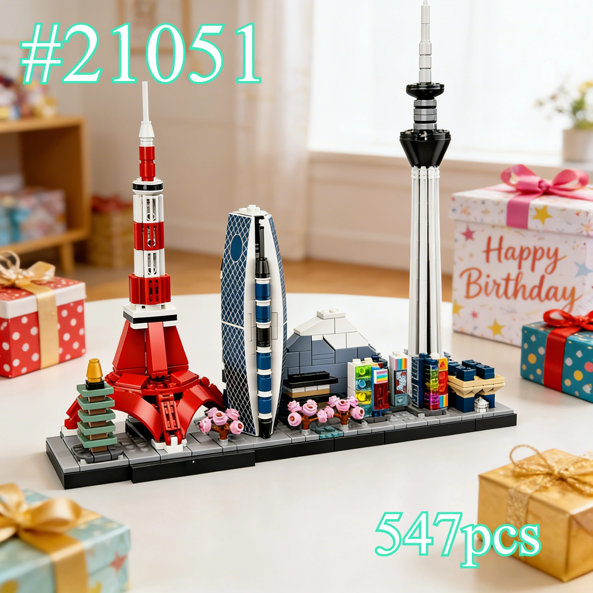 

Самый знаменитый здание-сувенир Токио: набор строительных блоков 21051, идеально подходит для подарков на день рождения, совместим с деталями Lego, 547 элементов.