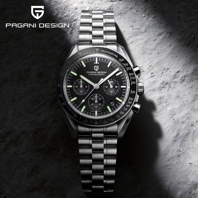 PAGANI DESIGN 2026 New Men's Watches Top Luxury Quartz Watch For Men Auto Date Speed Chronograph AR Sapphire Mirror Wrist Watch