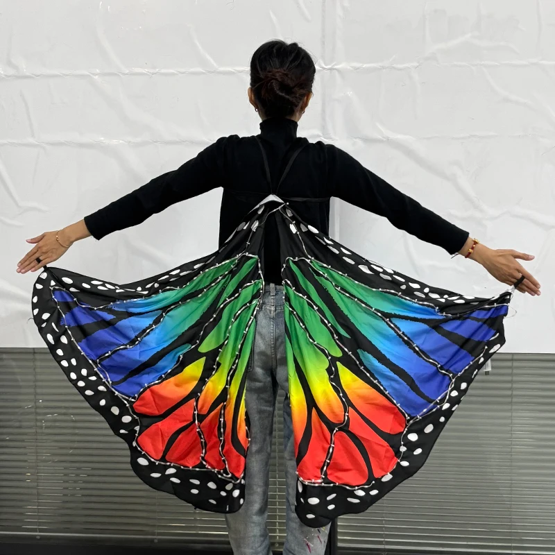 أجنحة فراشة LED للطفل LED فراشة عباءة فتاة ملابس الرقص متوهجة أجنحة الجنية تأثيري مرحلة الأداء زي #6