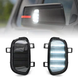2Pcs For Chevrolet Silverado GMC Sierra 1500 LTD 2019-2022 LED Side Mirror Puddle Lamp Side Rearview Task White Light