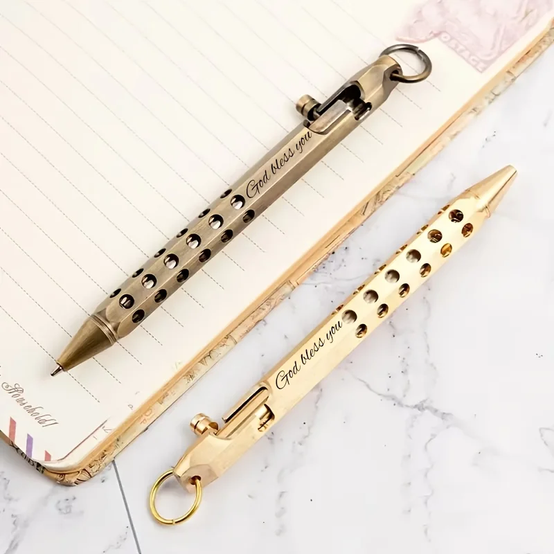 

1-Piece Bolt-Type Ballpoint Pen with a Unique Hollow Design Grip, Comfortable to Hold, Distinctive Shape, and Is an Ideal Gift for Men for Home Use or Business Office Signature Pens Very Suitable for Use as Birthday Gifts, Office Stationery, School Suppli