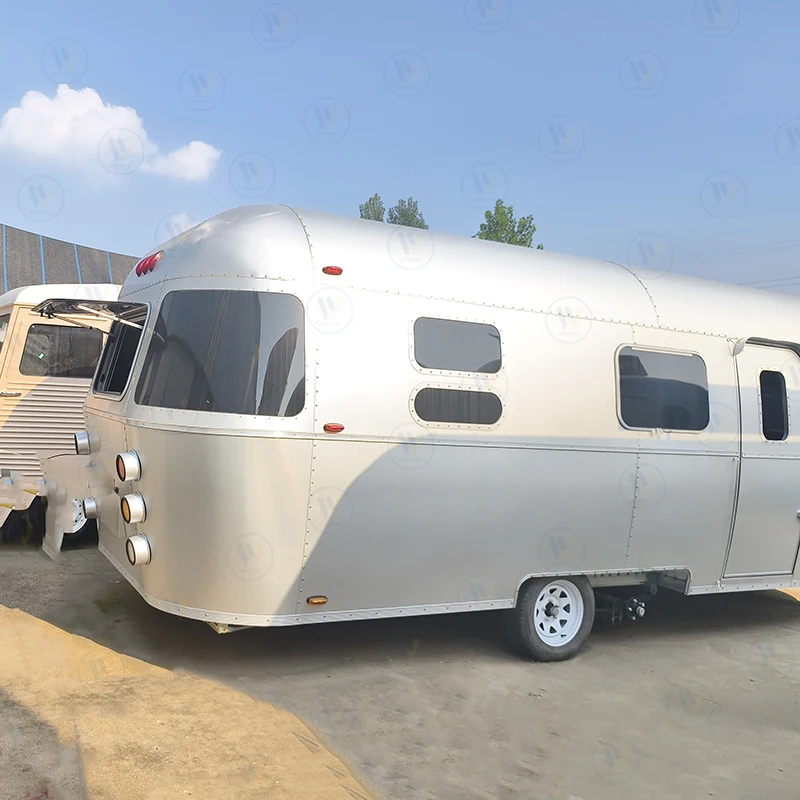 

23ft Airstream Stainless Steel Customizable Full Equipment Large Food Trailer Mobile Kitchen CE ISO Certified Factory Wholesale