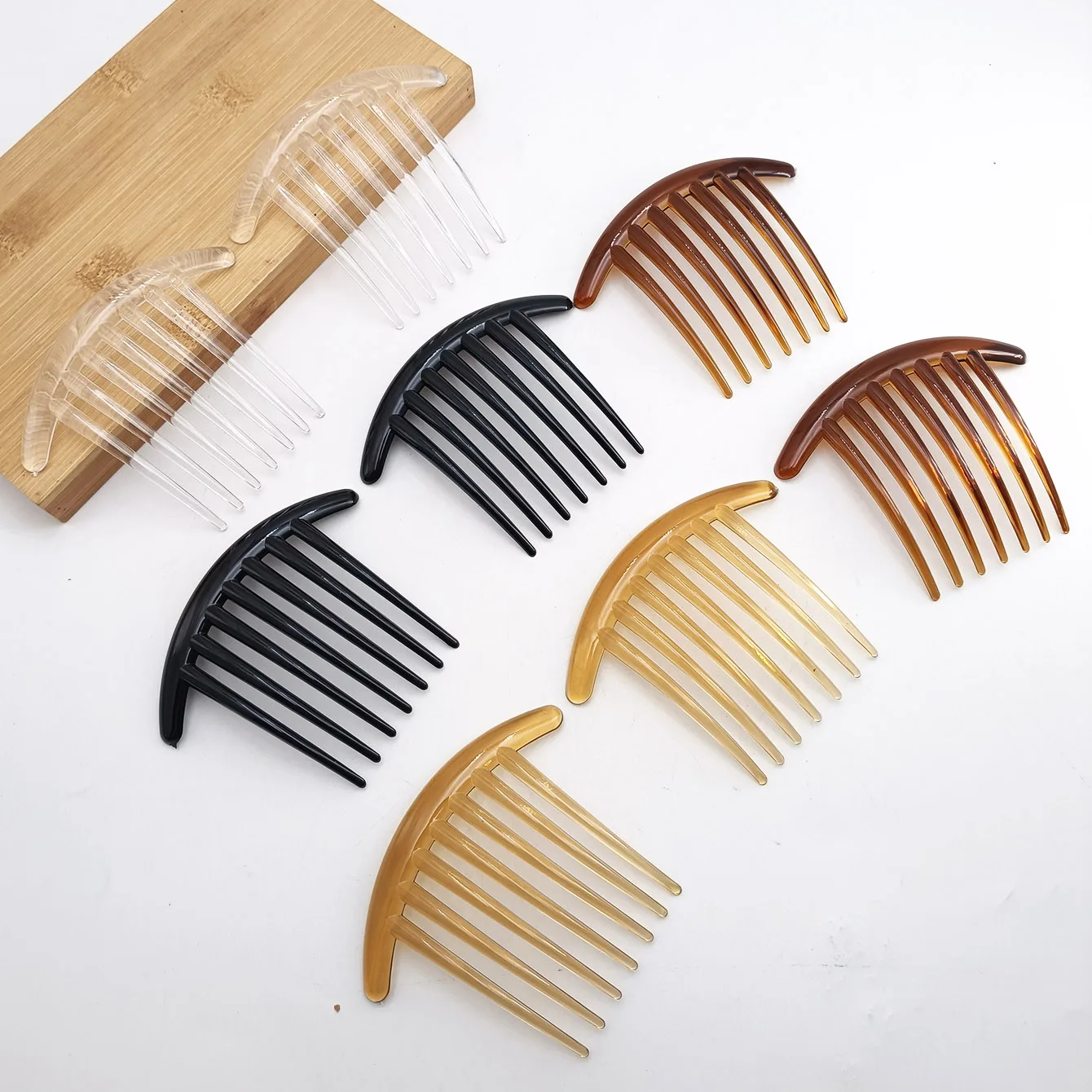 2/8 PCS 7 Zähne PC Material Kunststoff Haarkämme Kopfschmuck Kamm mit Zähnen Einsatz Kamm Dame Haarschmuck – Detail 14