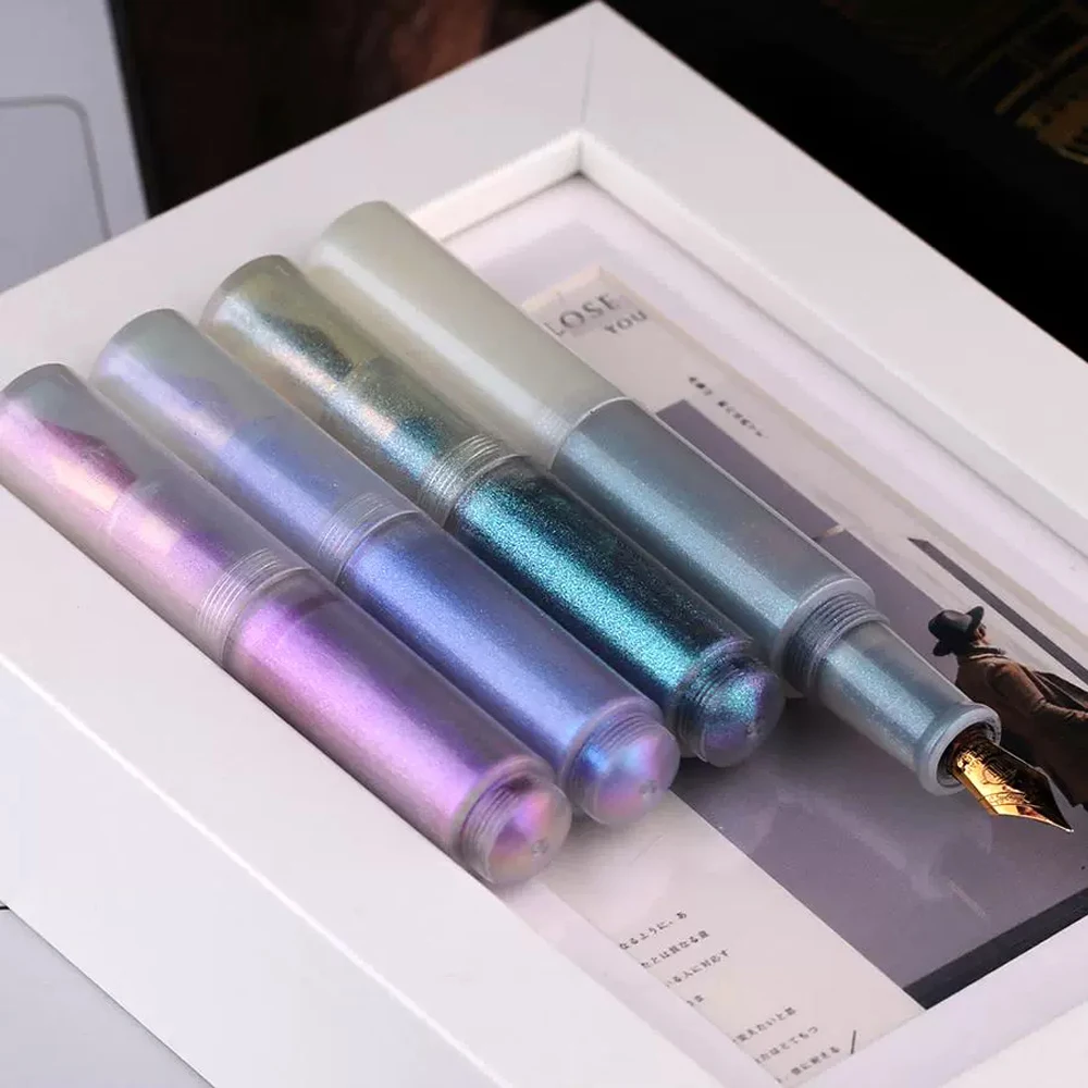 New Moonman Fountain Pen Semi Transparent Pearl Series Exquisite Writing Mini Travel Portable Pocket Pen Gift for Friends image 5