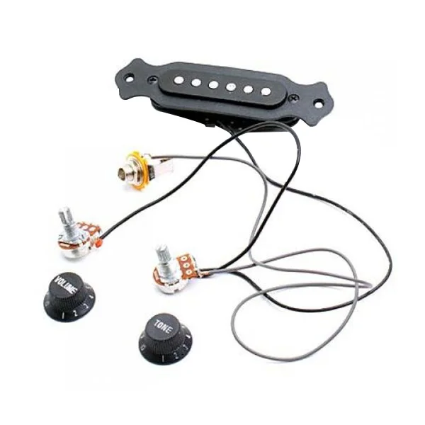 

Guitar Pickup Black Amplifier For Steel String Acoustic Guitar Noiseless With Volume Tone Control