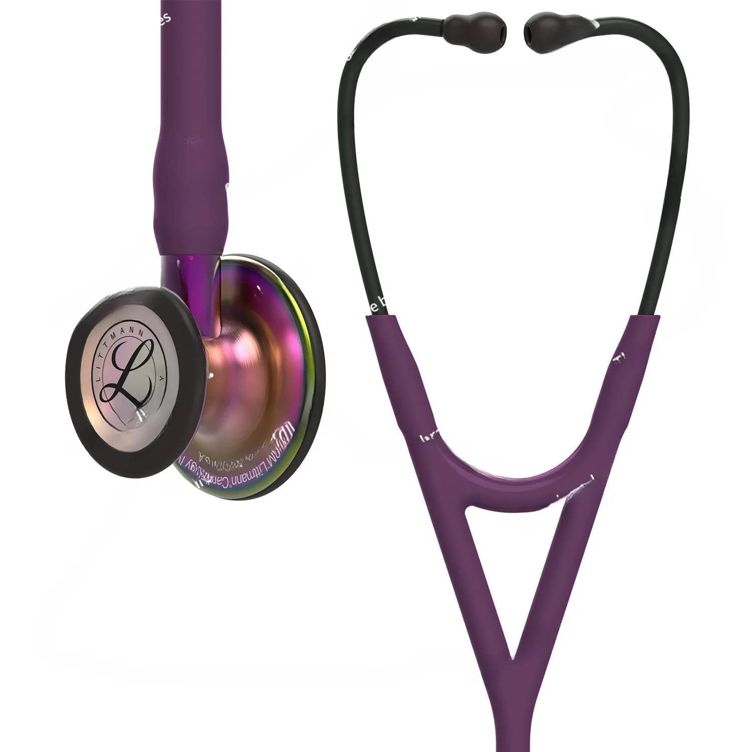 For 6205 3M Littmann Cardiology IV Stethoscope, 6205, plum tube, rainbow chestpiece violet stem