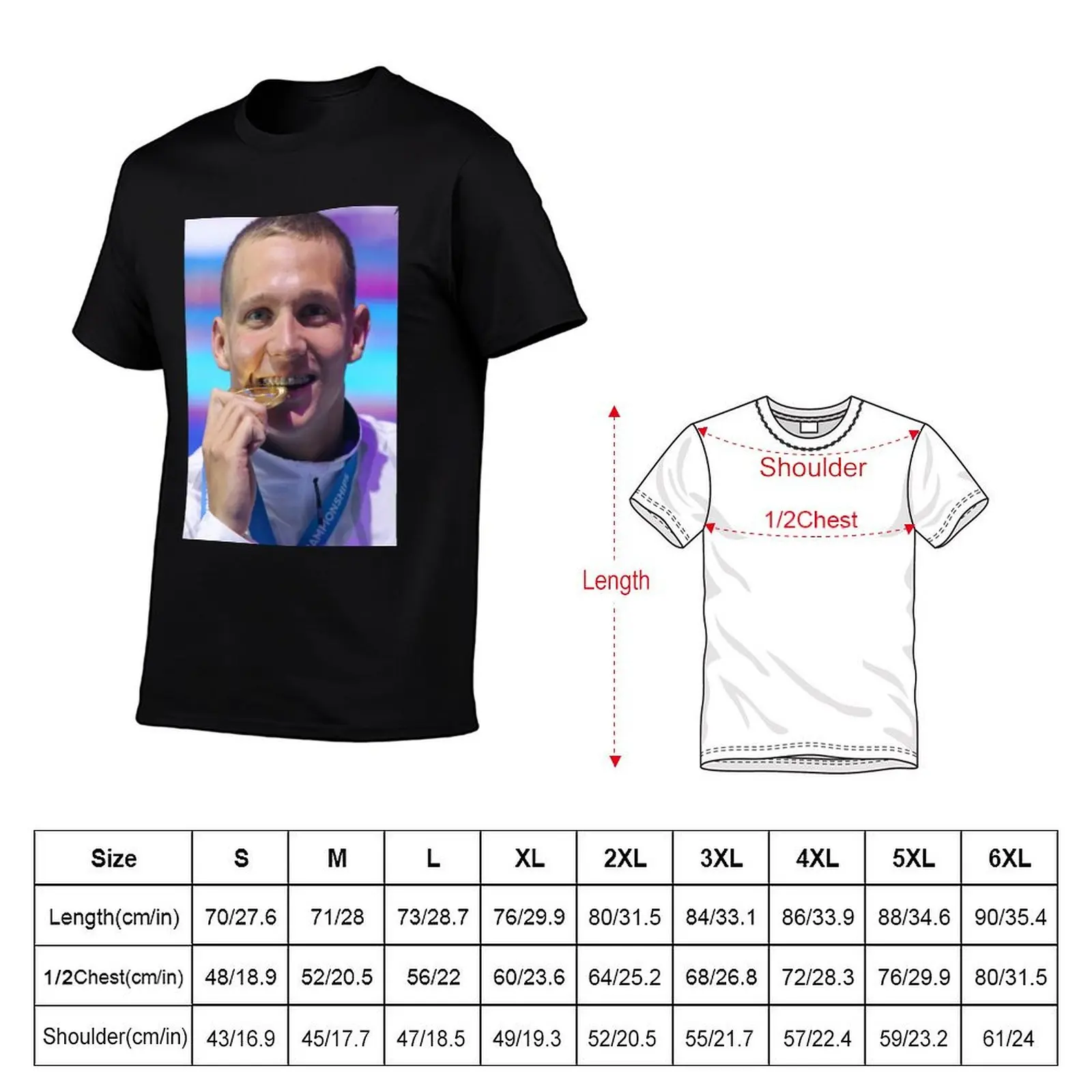 Caeleb Dressel 6 T-Shirt anime figures heavyweights sublime cotton graphic tees heavyweight t shirts for men