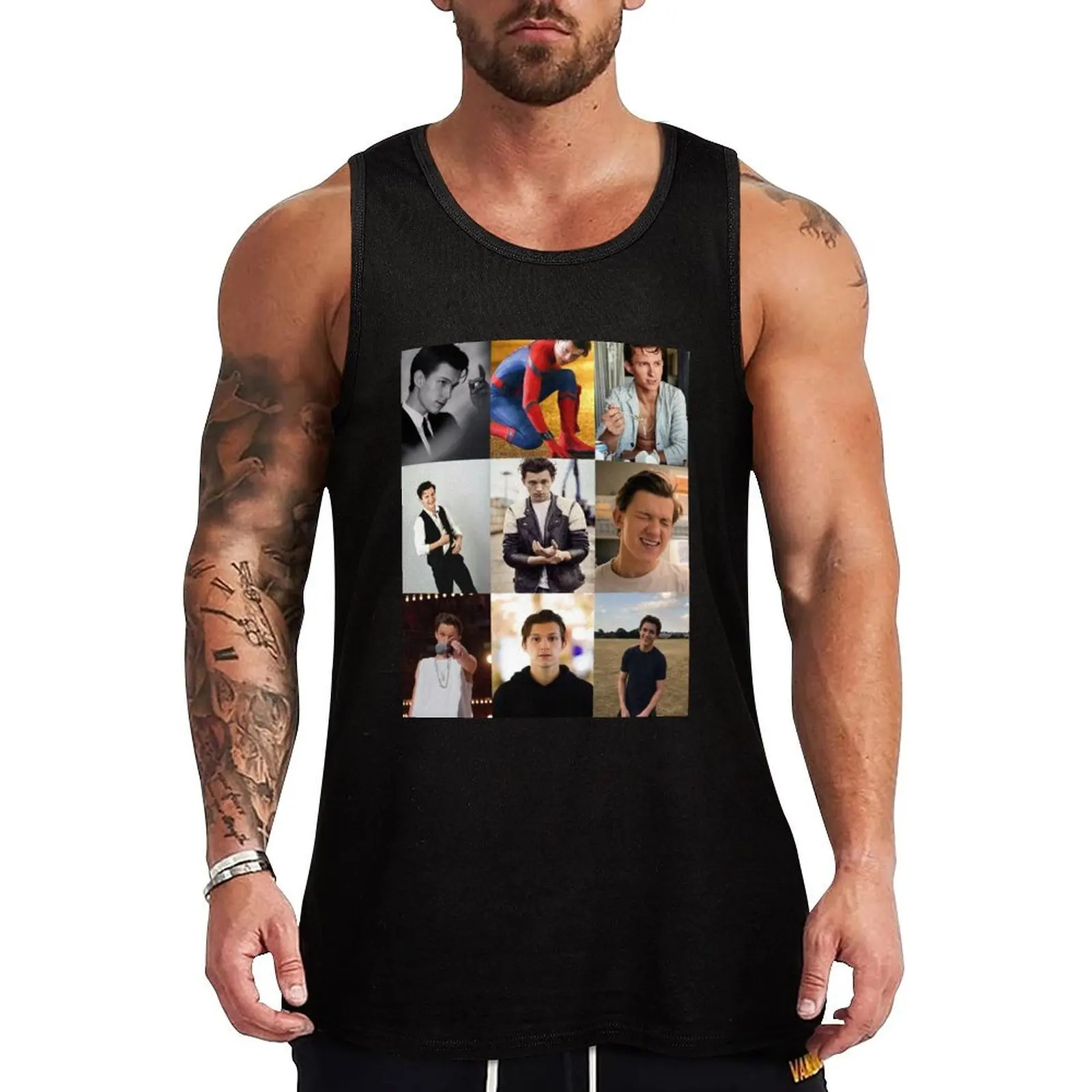 

Tom Holland Tank Top T-shirt man Gym man Sportswear for men men clothes