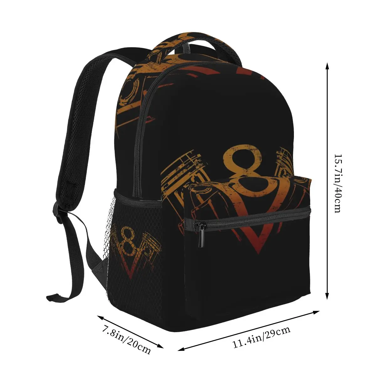 V8 Engine Power Supercars Backpacks Boys Girls Bookbag Children School Bags Cartoon Travel Rucksack Shoulder Bag Large Capacity