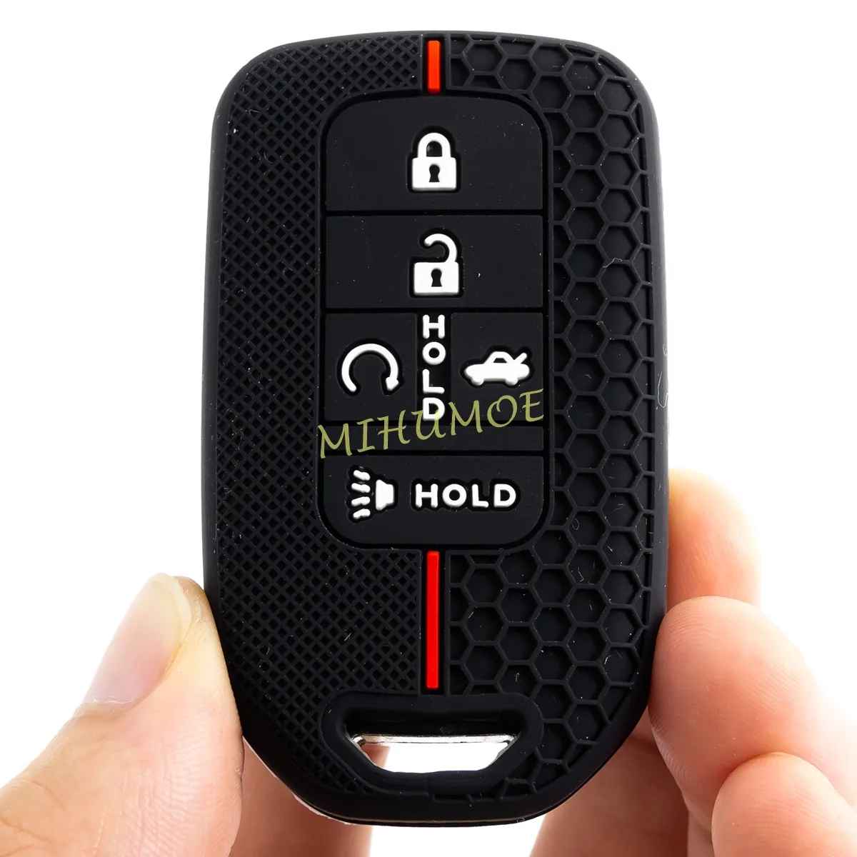 Silicone Car Remote Key Case Cover For Honda Accord Civic CR-V Pilot Insight Passport Keychain Accessories