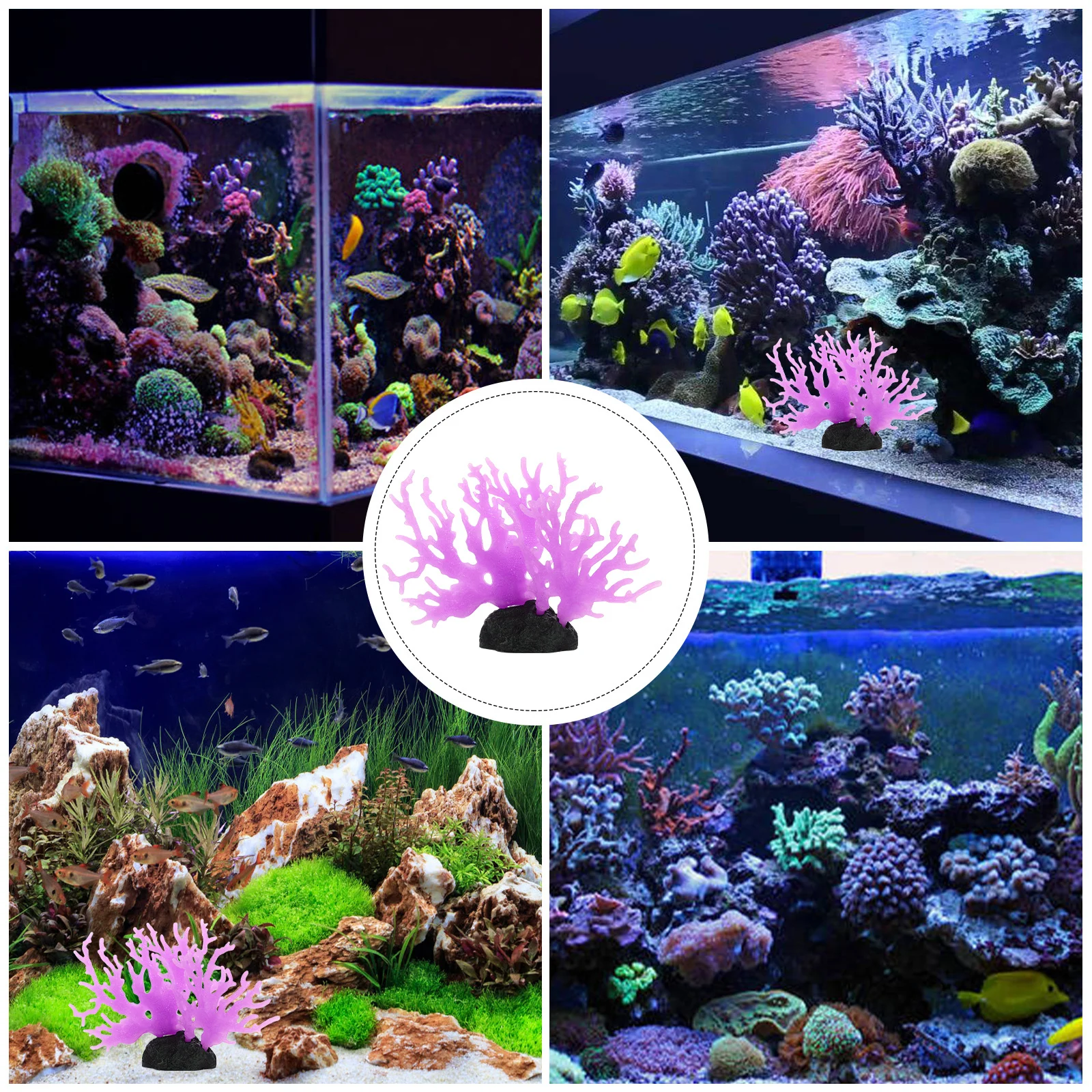 

Lifelike Simulation Coral Aquarium Decor Realistic Fish Tank Shelter Exquisite Desktop Ornament Home Decor Supply