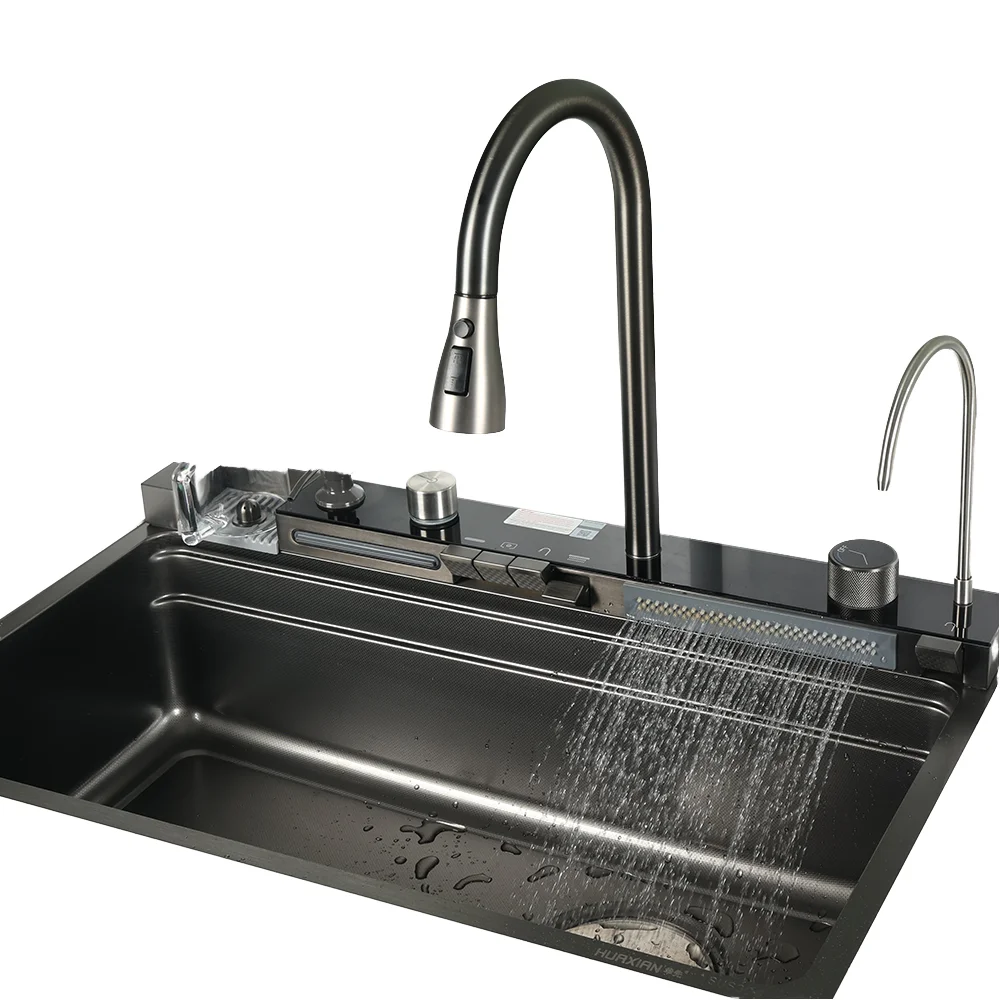 re-Handmade Single Rectangular Bowl Stainless Steel Kitchen Sink with Faucet Polished Surface Drop-In Installation Warranty*