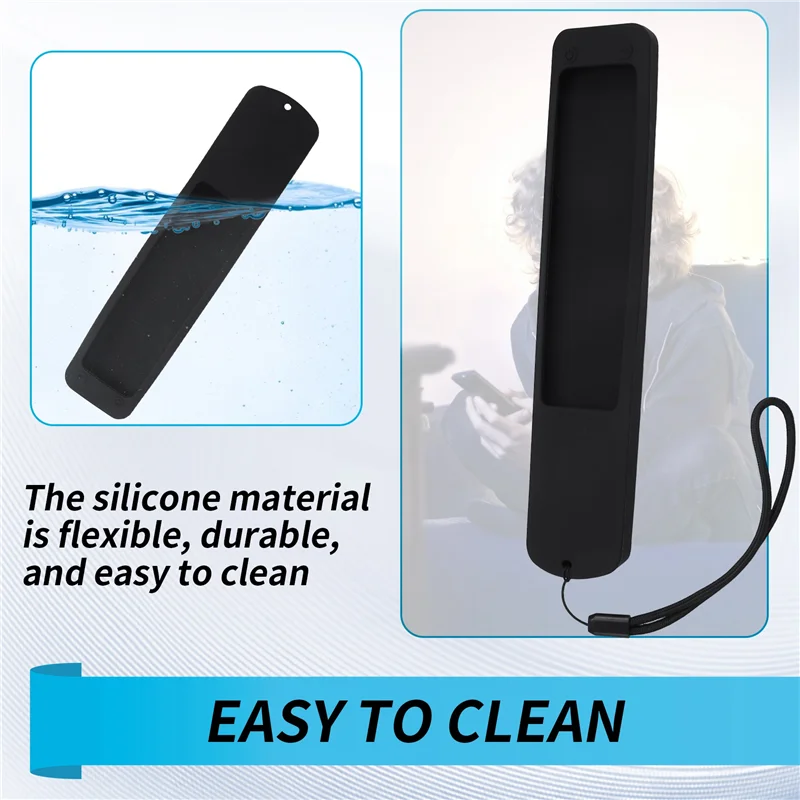 A14M ซิลิโคนรีโมทสําหรับ Xiaomi MY RM19 Anti-SLIP, anti-DROP ฝาครอบป้องกัน Anti-Lost Lanyard