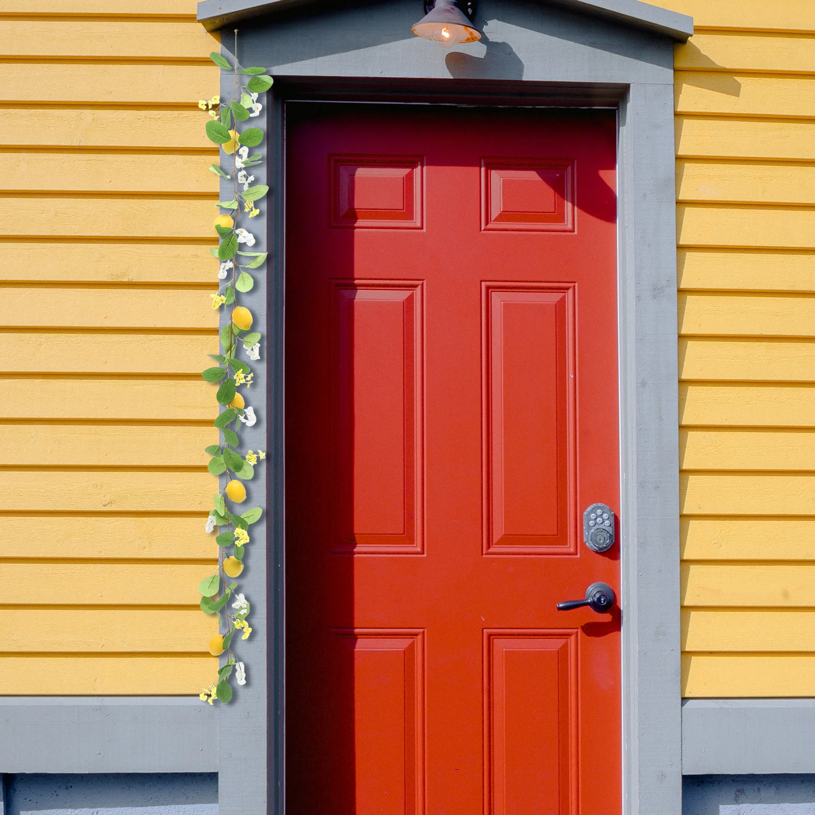 

Artificial Lemon Garland Fake Vine Pendant For Home Door Hanging Decor Party Winter Holiday Festive Decorations Simulation