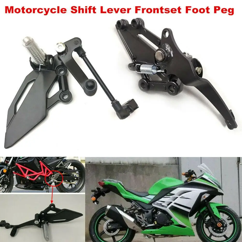 Left Placement Foot Peg Bracket Gear Assembly for EX 250R NINJA250 R 300 Direct Replacement with Strong Materials Accessories
