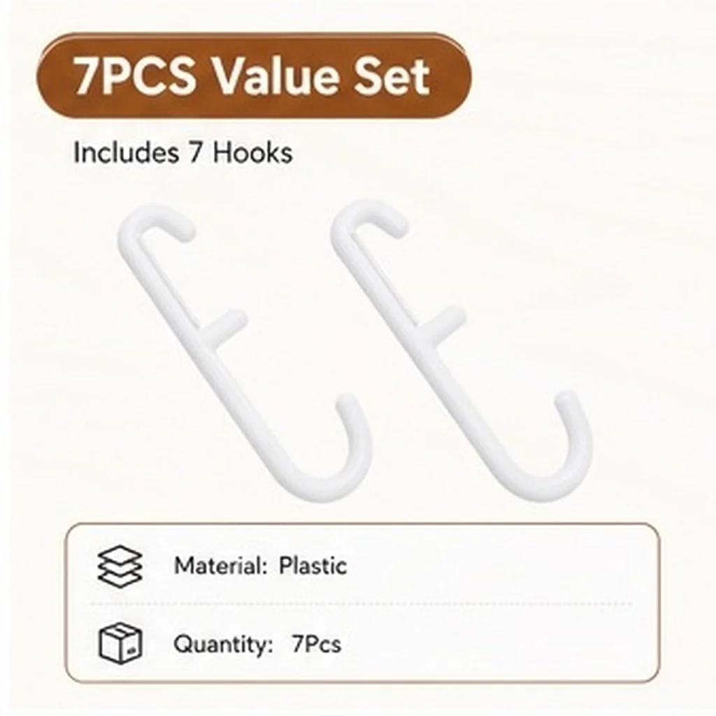 7Pcs High Quality Plastic Pegboard Hooks Compact Efficient for Supermarket Retail Display Shelf Organization Pegboard Display