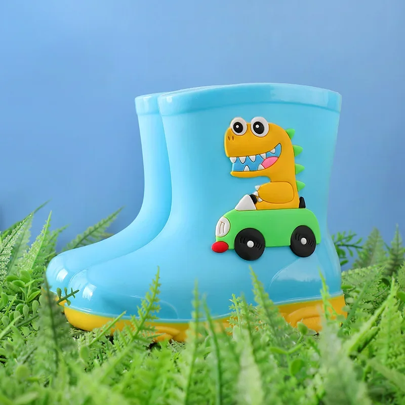 botas lluvia Kid boot FourSeasons Baby kid Rain boot Waterproof Anti Slip kid rubber boot with Plush Warm Cartoon kid Water boot