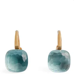 Hot Fashion Gold Color Square Stud Earrings  Blue  Rhinestone Earring For Female Gift Custom Jewelry