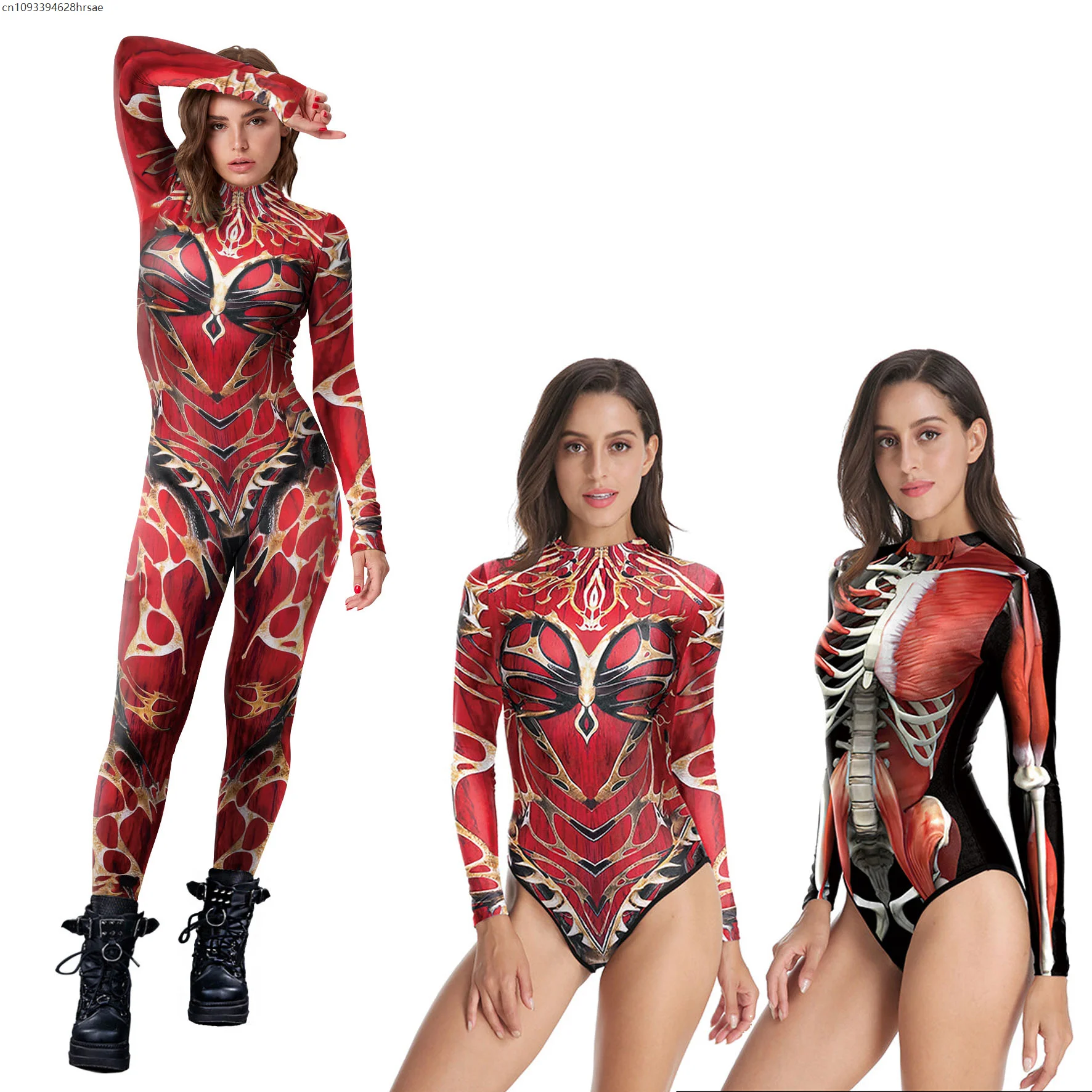 

Robot Skull Cyber Punk Cosplay Jumpsuit Catsuit Women Cosplay Costumes Party Carnival Bodysuit Swimsuit Zentai Suit Outfit
