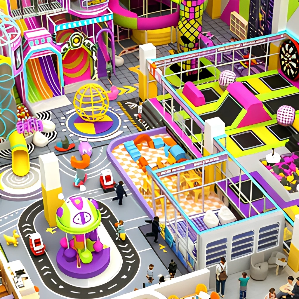 Indoor Family Amusement Park Equipment, Toddler Playground, Kids Center Play Area, Safe and Durable Toys